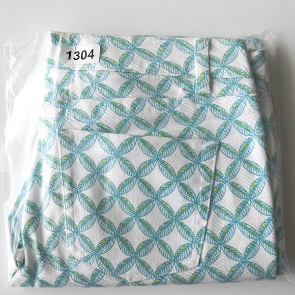 VINEYARD VINES Blue Green White Denim Straight Leg Jeans - Size 4 - Picture 9 of 9